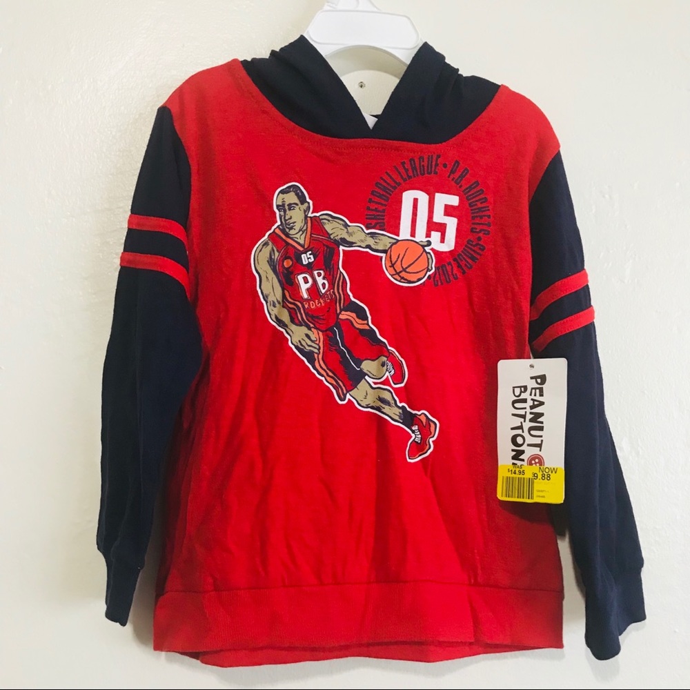 Peanut Buttons boys top size 4T Red/ Navy